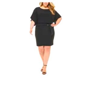 Jessica Howard Black side tie dress